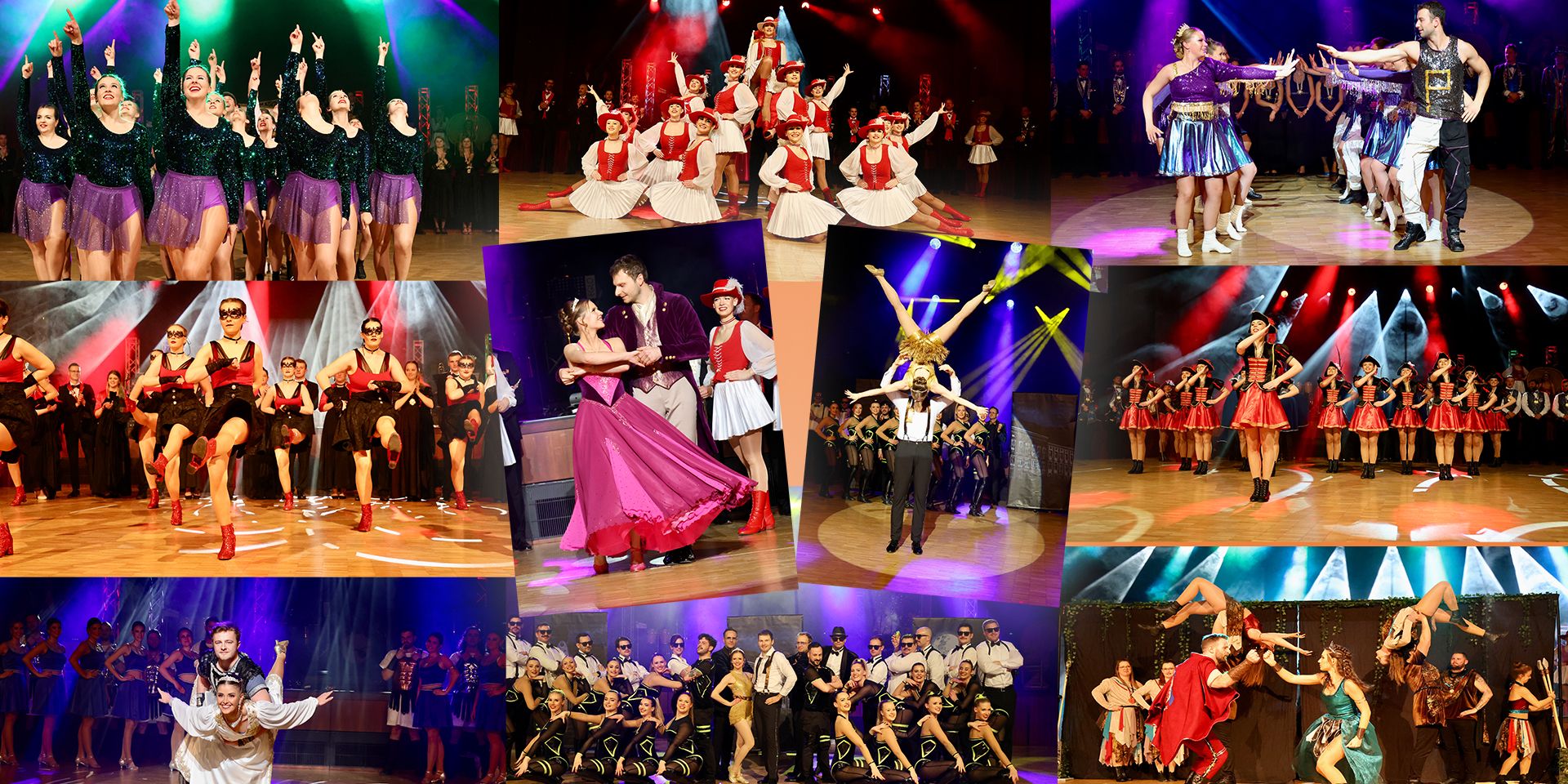 Fotocollage der Garden beim Stadt- und Landball